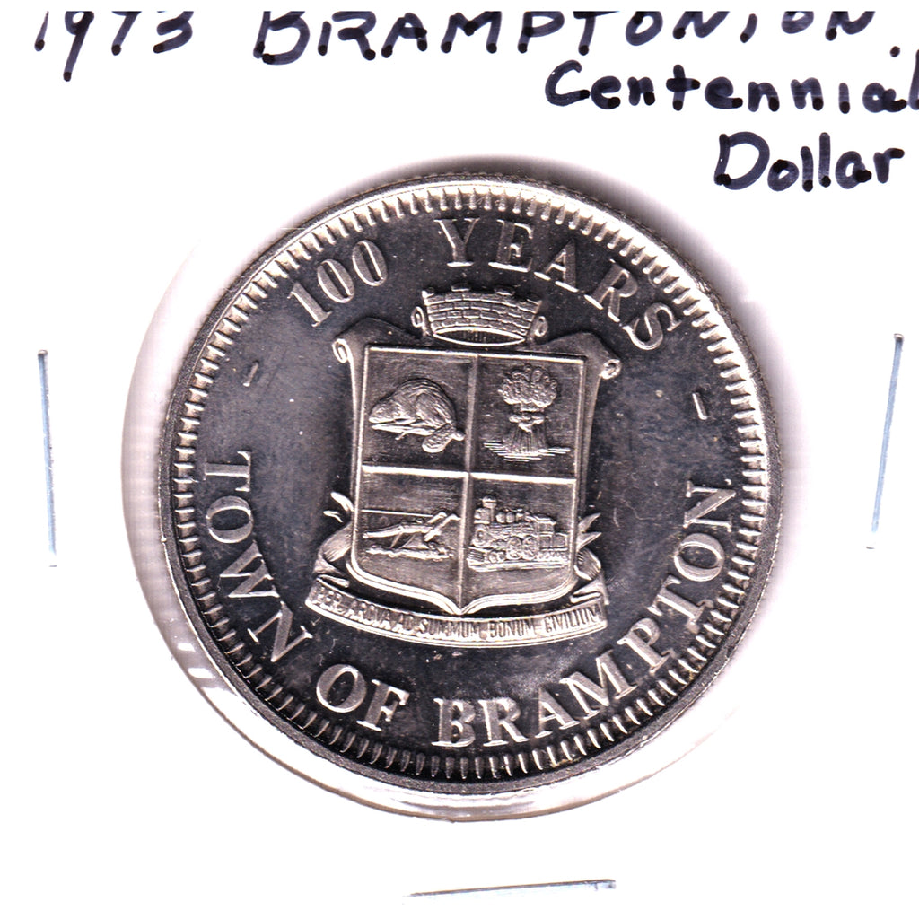 1973 Brampton, Ontario, Centennial Dollar Trade Token