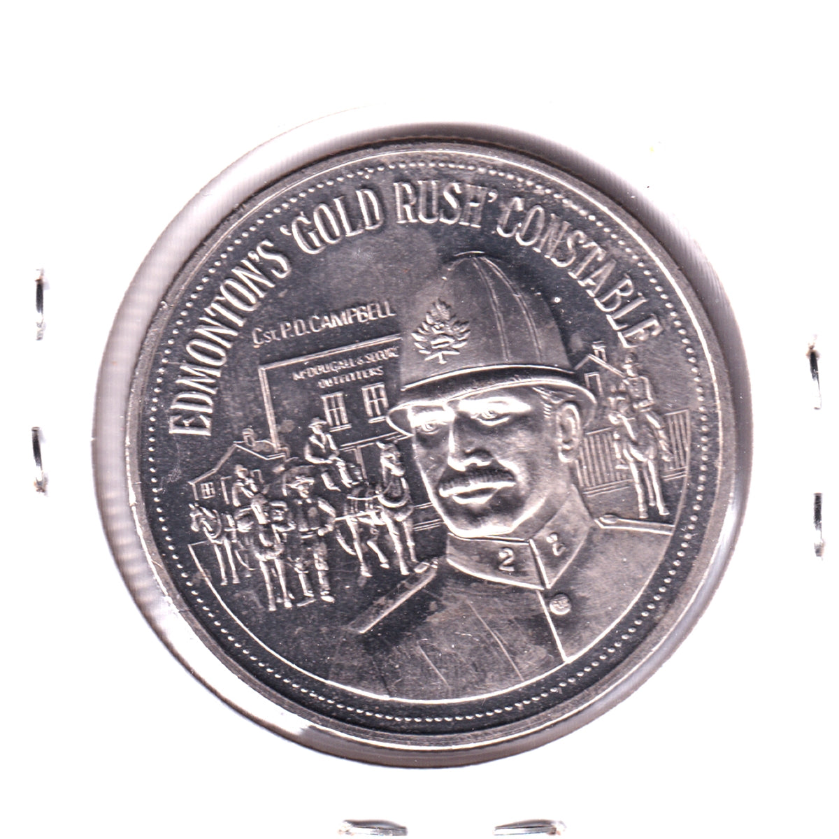 1976 Edmonton Klondike Days Trade Dollar Token: Constable P.D. Campbell