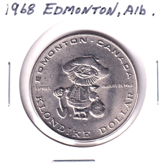 1968 Edmonton, Alberta, Klondike Days Trade Dollar Token