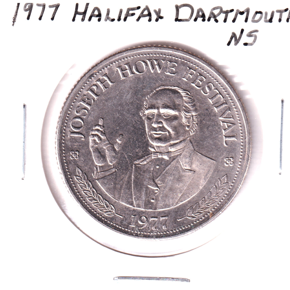 1977 Halifax-Dartmouth, NS, Joseph Howe Festival Trade Dollar Token