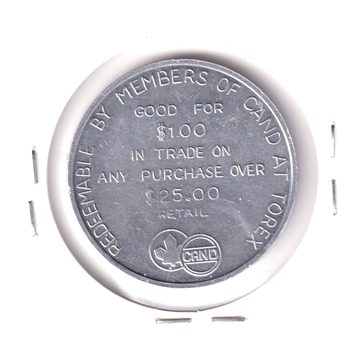 1978 Torex Canadian Association of Numismatic Dealers $1 Trade Token