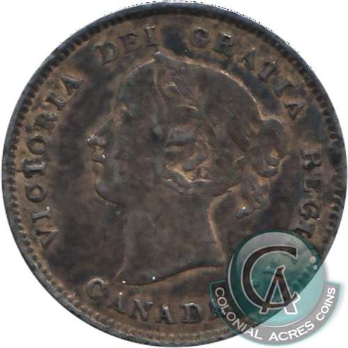 1858 Small Date Canada 5-cents VF-EF (VF-30) $