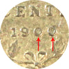 1900 Round 0's Canada 5-cents EF-AU (EF-45) $