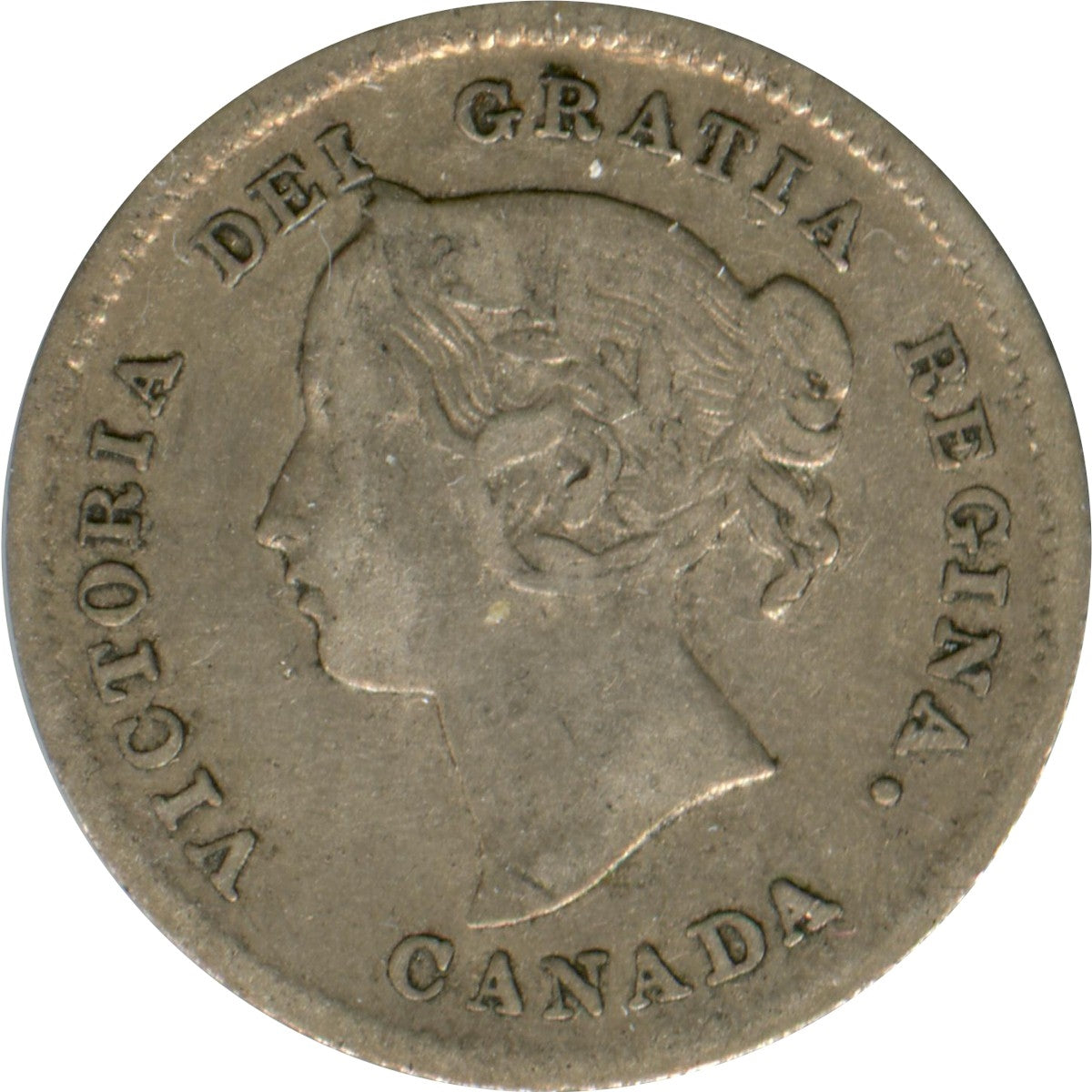 1900 Round 0's Canada 5-cents Very Fine (VF-20) $