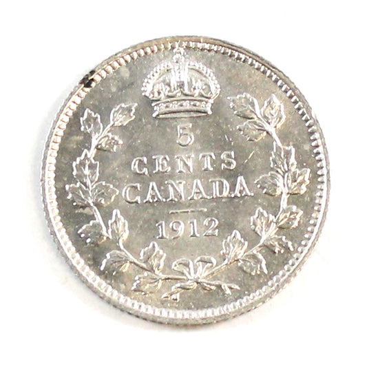 1912 Canada 5-cents UNC+ (MS-62) $