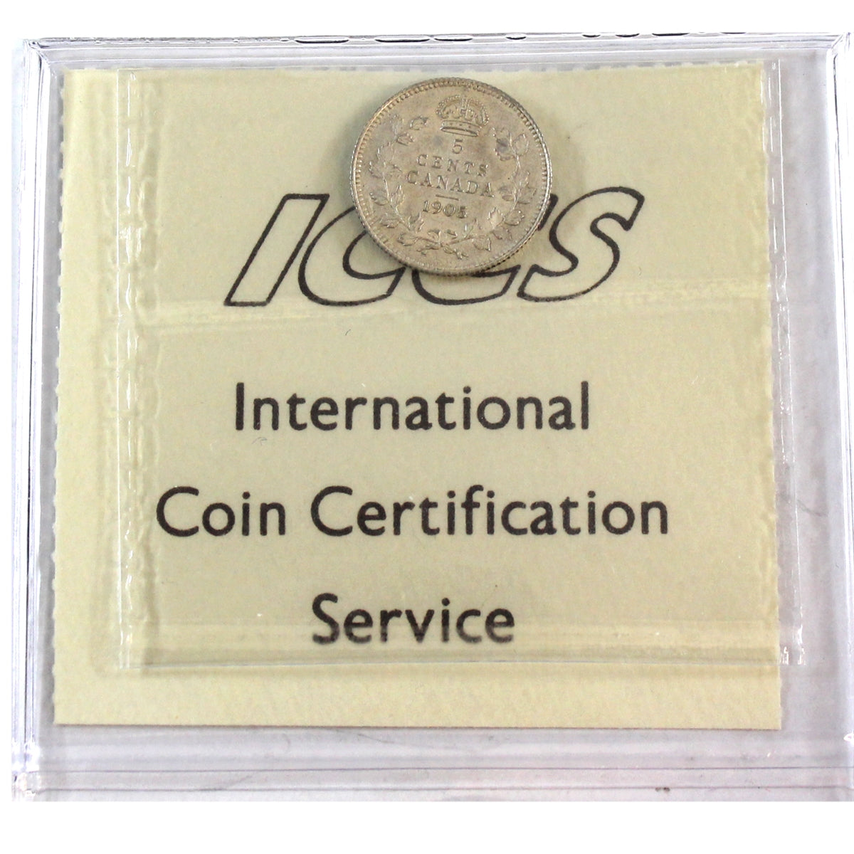 1905 Canada 5-cents ICCS Certified AU-55