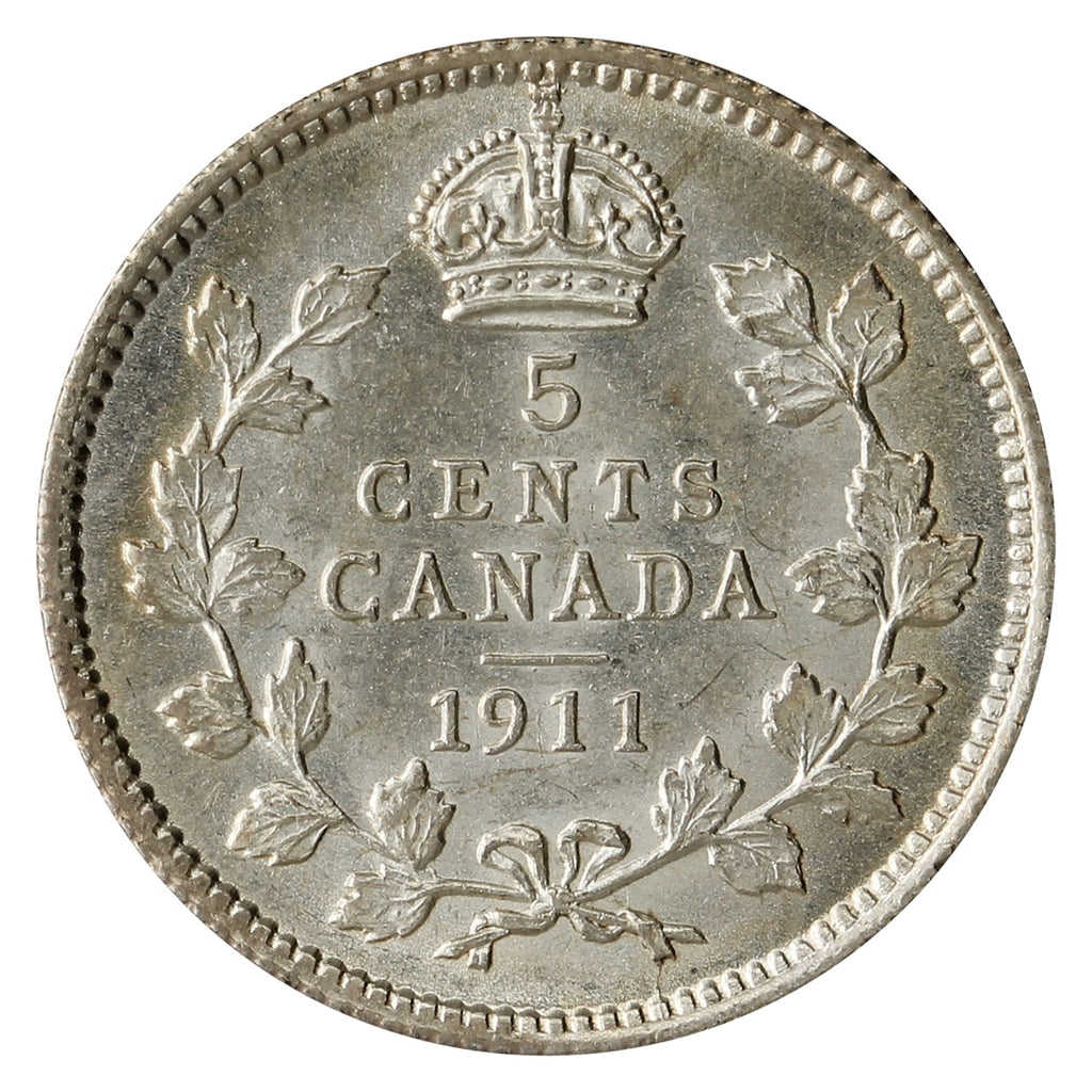 1911 Canada 5-cents UNC+ (MS-62) $