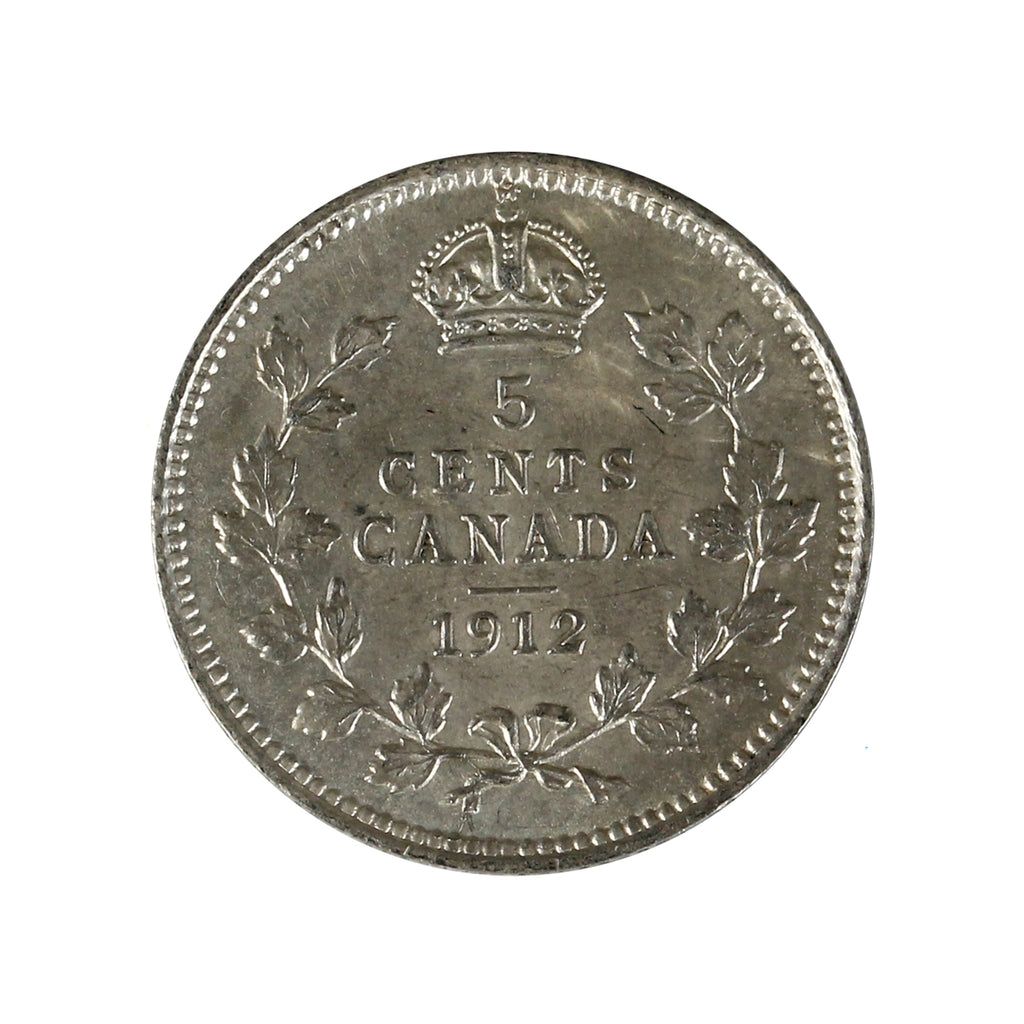 1912 Canada 5-cents AU-UNC (AU-55) $