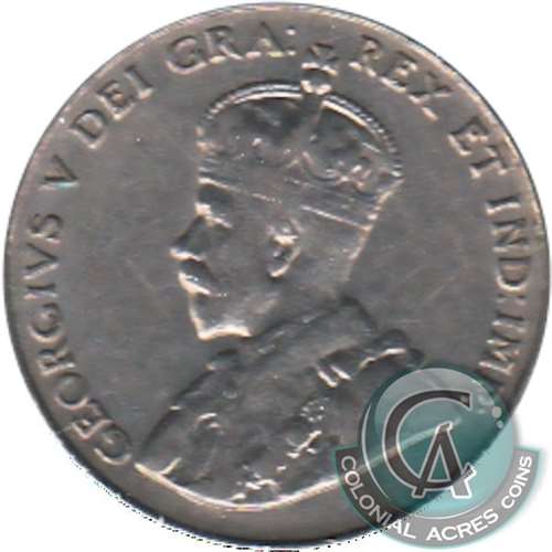 1922 Far Rim Canada 5-cents Very Fine (VF-20)