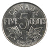 1922 Near Rim Canada 5-cents Brilliant Uncirculated (MS-63) $