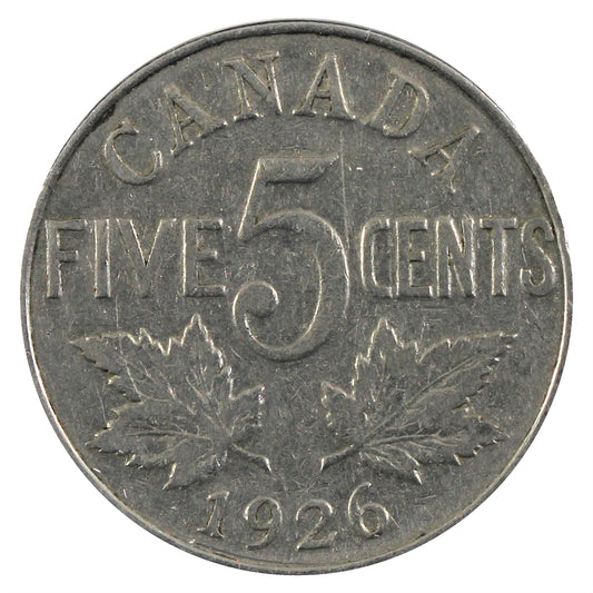 1926 Far 6 Canada 5-cents VG-F (VG-10) $