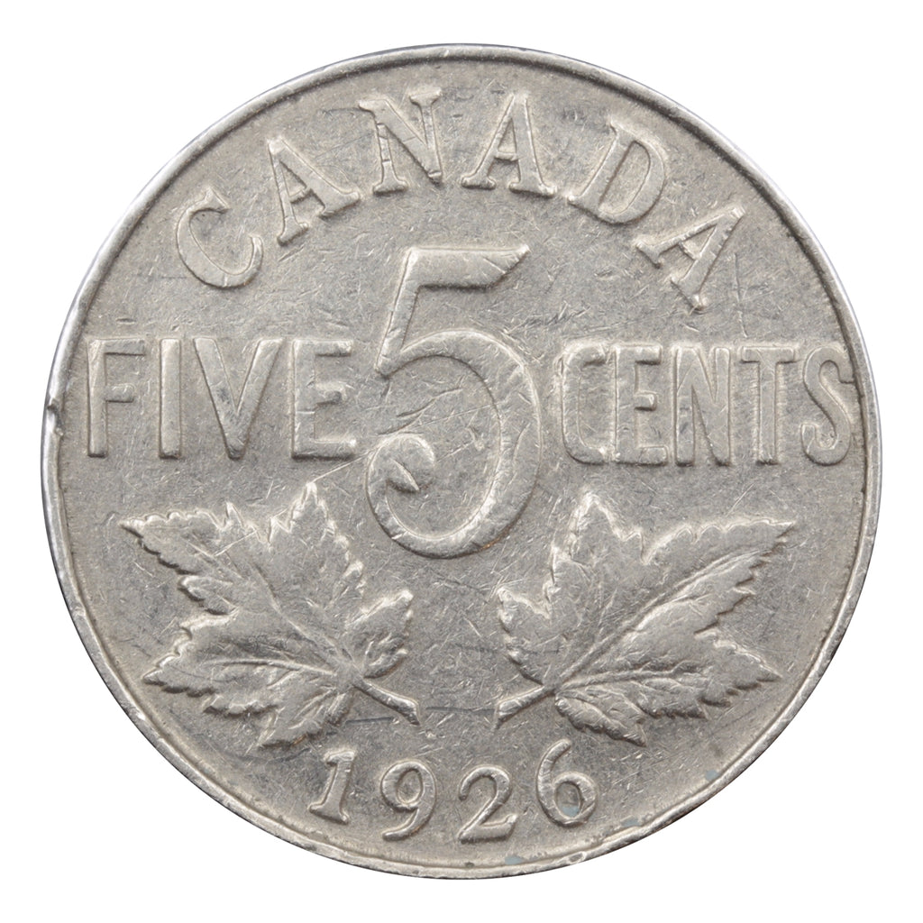 1926 Far 6 Canada 5-cents Fine (F-12) $