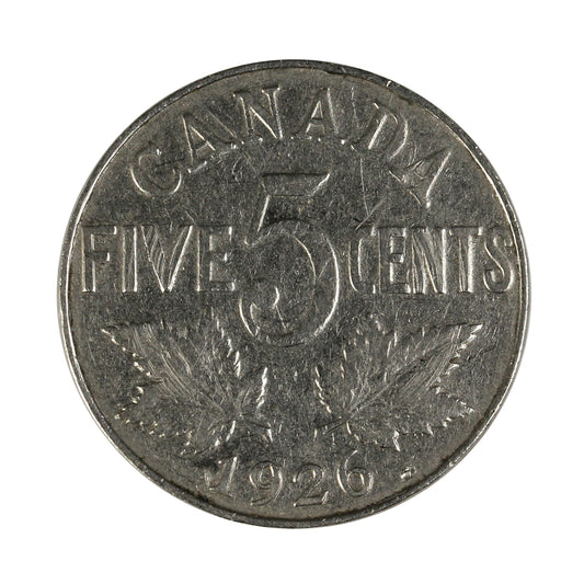 1926 Far 6 Canada 5-cents F-VF (F-15) $