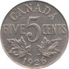 1926 Near 6 Canada 5-cents EF-AU (EF-45) $