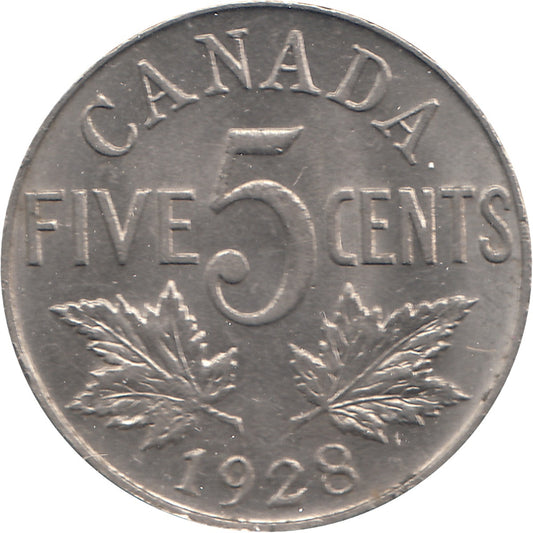 1928 Canada 5-cents UNC+ (MS-62) $