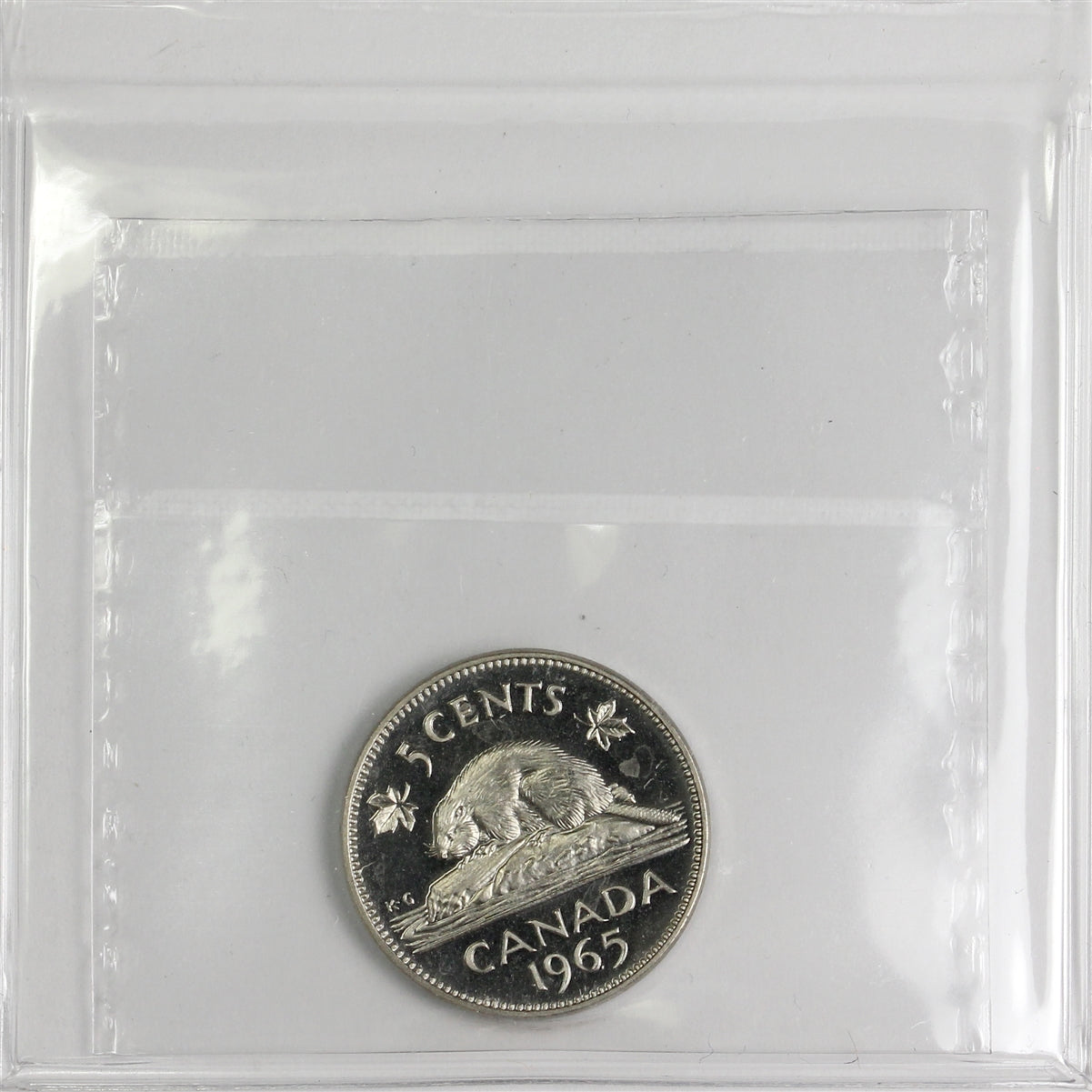 1965 Canada 5-cents ICCS Certified PL-66 Heavy Cameo