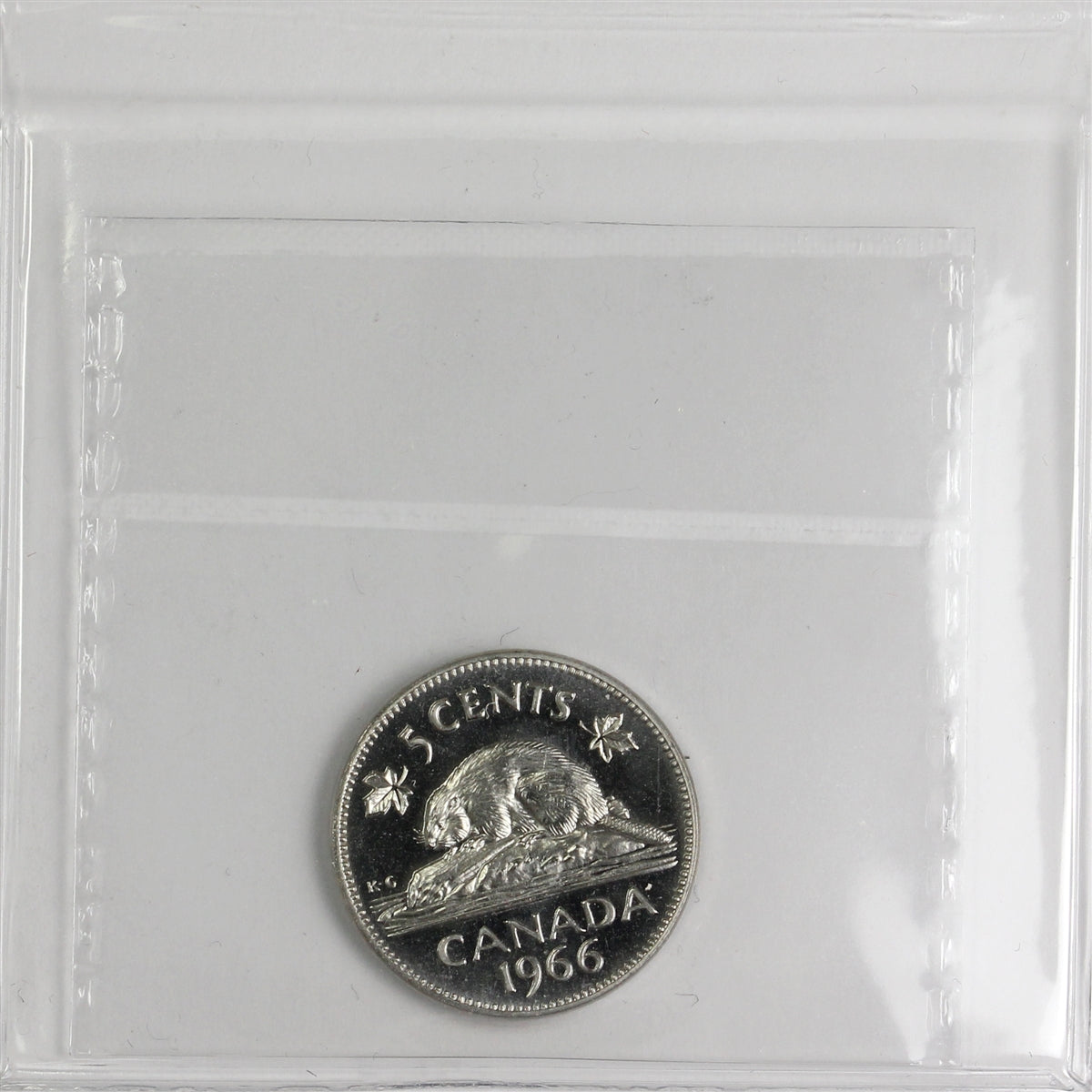 1966 Canada 5-cents ICCS Certified PL-65 Heavy Cameo