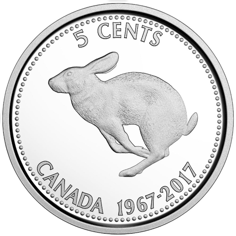 1967-2017 Canada 5-cents Centennial Commemorative Proof Silver(No Tax)