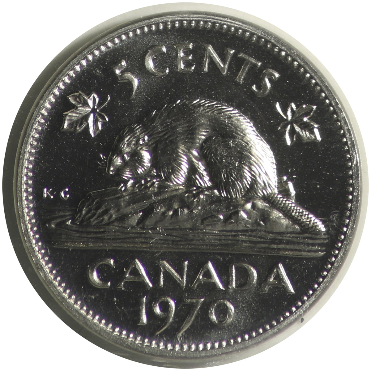 1970 Canada 5-cents ICCS Certified PL-64 Heavy Cameo