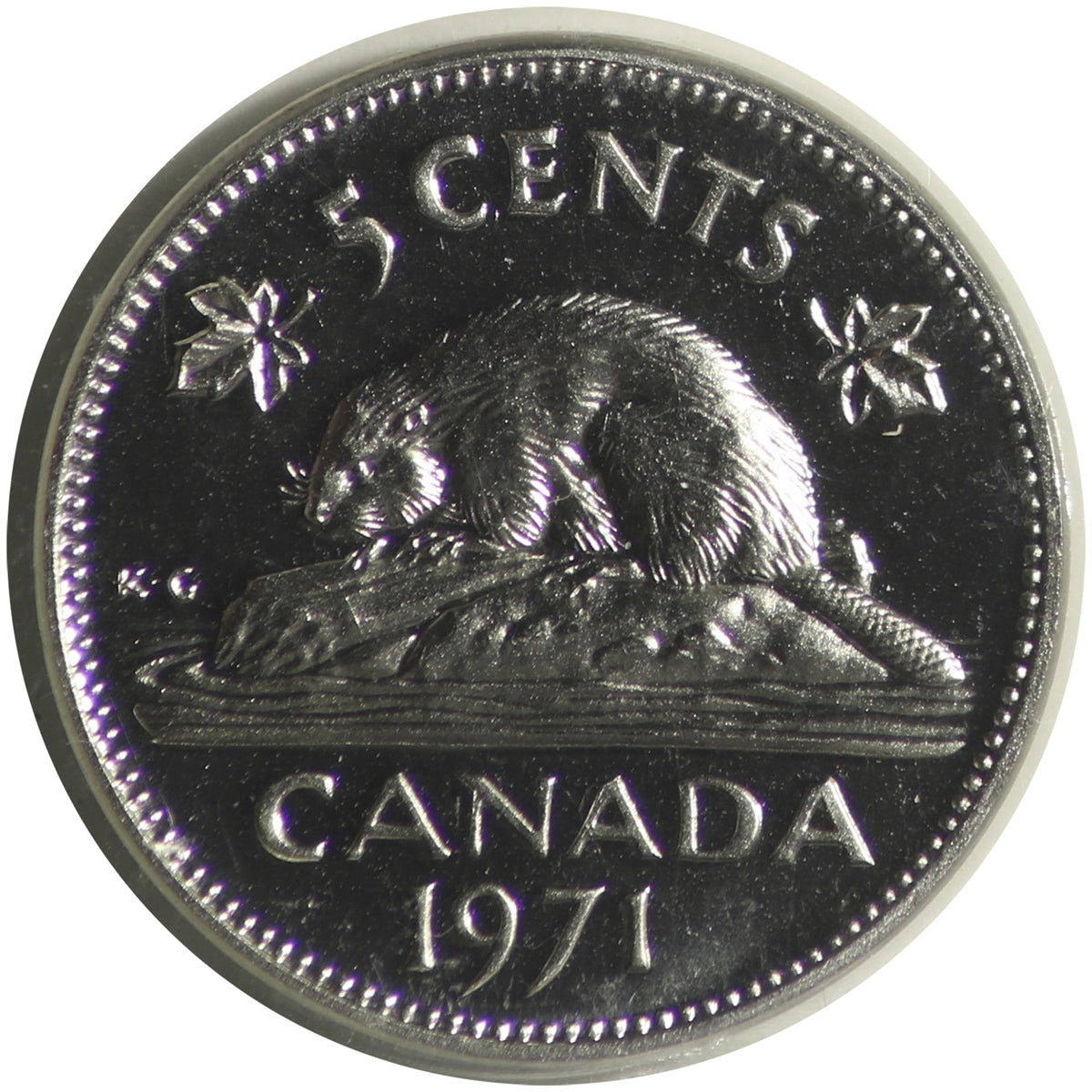 1971 Canada 5-cents ICCS Certified PL-64 Heavy Cameo