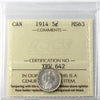 1914 Canada 5-cents ICCS Certified MS-63