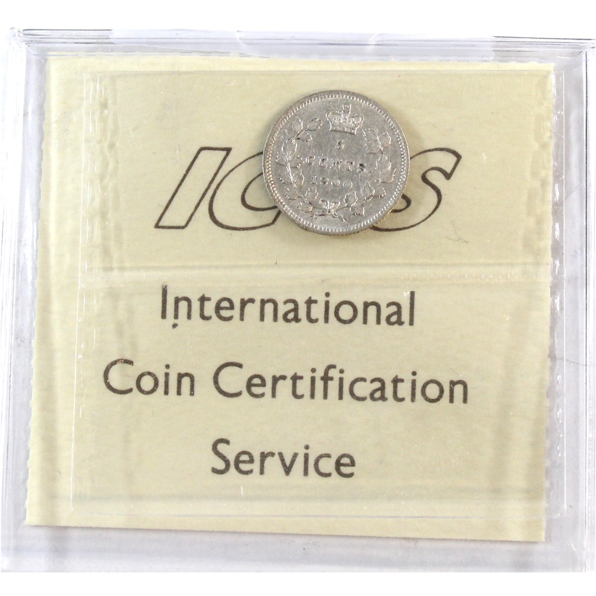 1900 Round 0's Canada 5-cents ICCS Certified VF-30