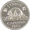 1965 Canada 5-cents Brilliant Uncirculated (MS-63) Cameo