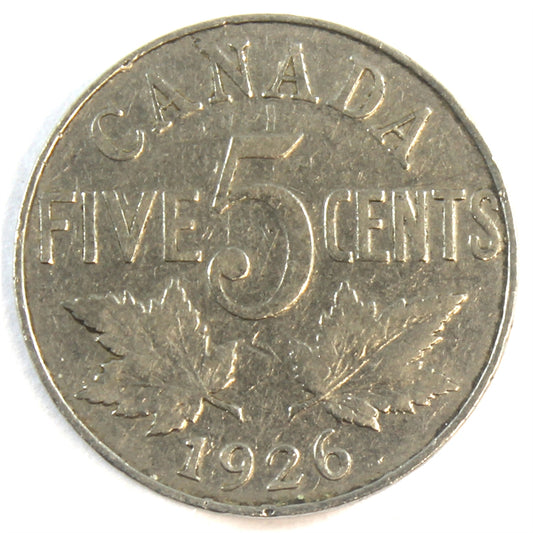 1926 Far 6 Canada 5-cents Very Good (VG-8)