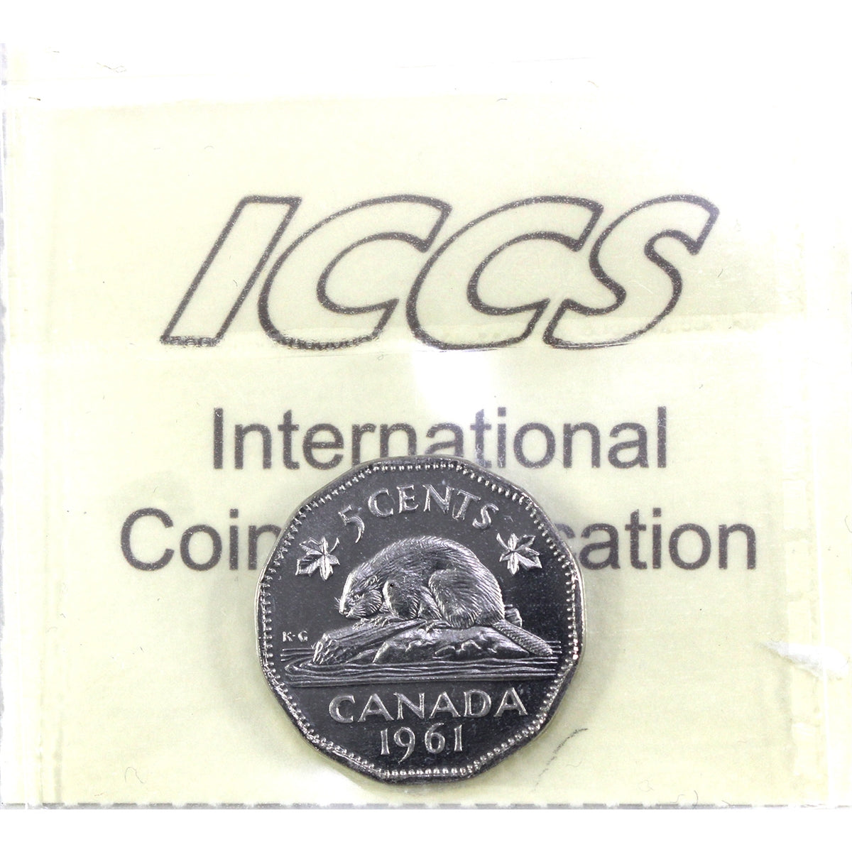 1961 Canada 5-cents ICCS Certified PL-65 Heavy Cameo