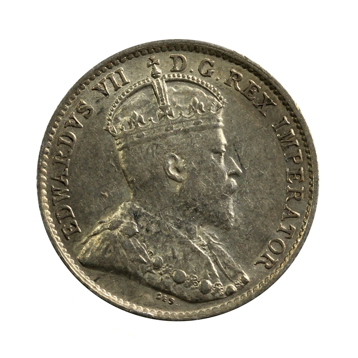 1909 Pointed Leaves Canada 5-cents EF-AU (EF-45) $