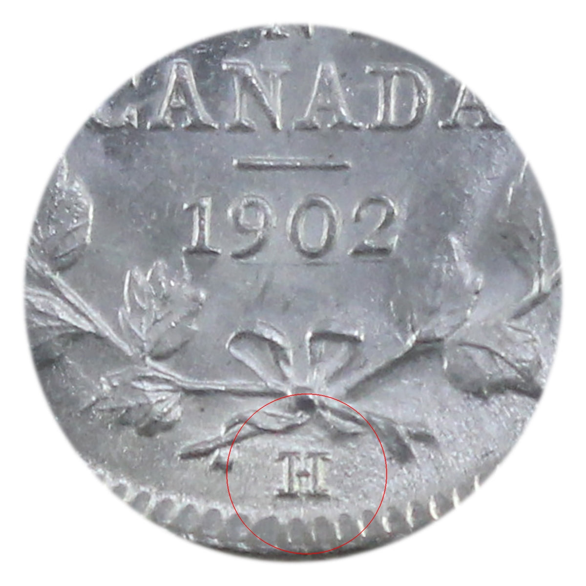 1902H Large H Canada 5-cents ICCS Certified MS-64