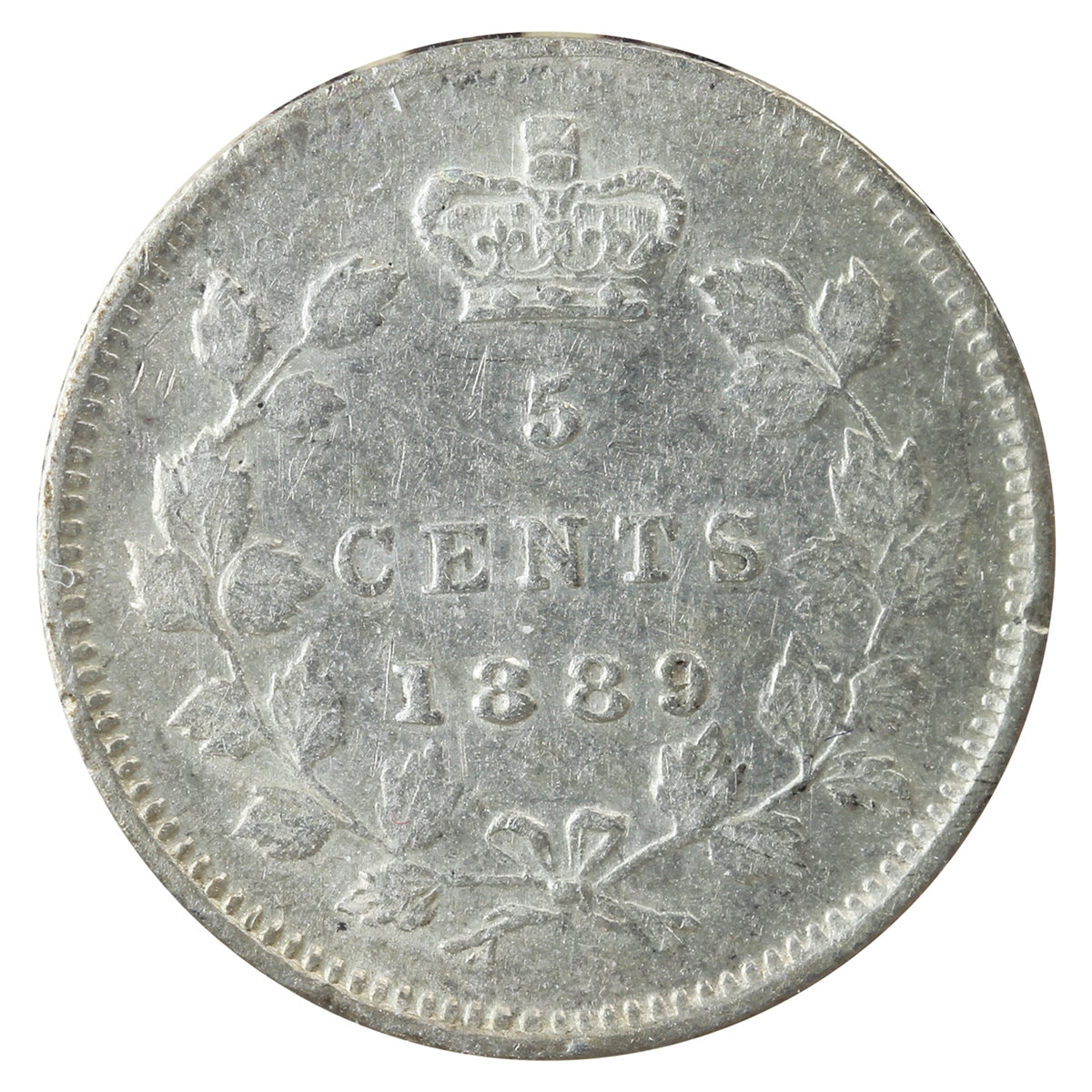 1889 Canada 5-cents ICCS Certified VF-30