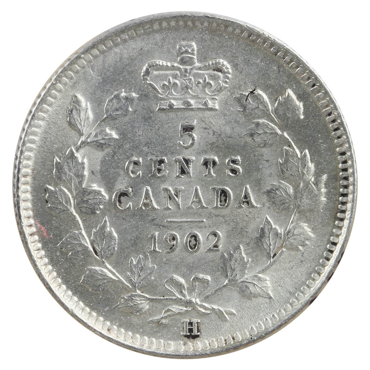 1902H Large H Canada 5-cents ICCS Certified MS-65 (XVV 357)