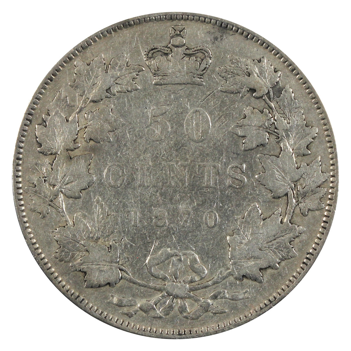 1870 LCW Canada 50-cents VG-F (VG-10) $