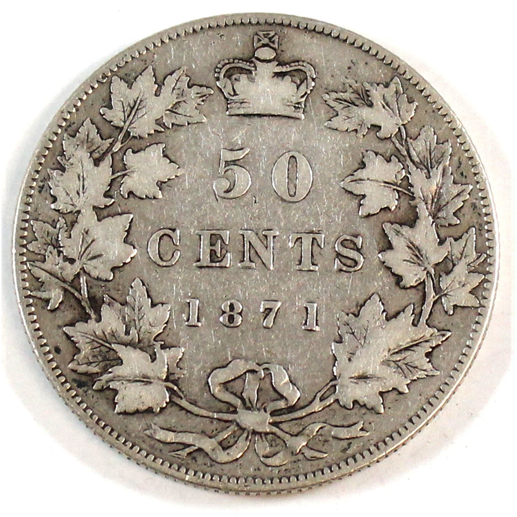 1871 Canada 50-cents F-VF (F-15) $