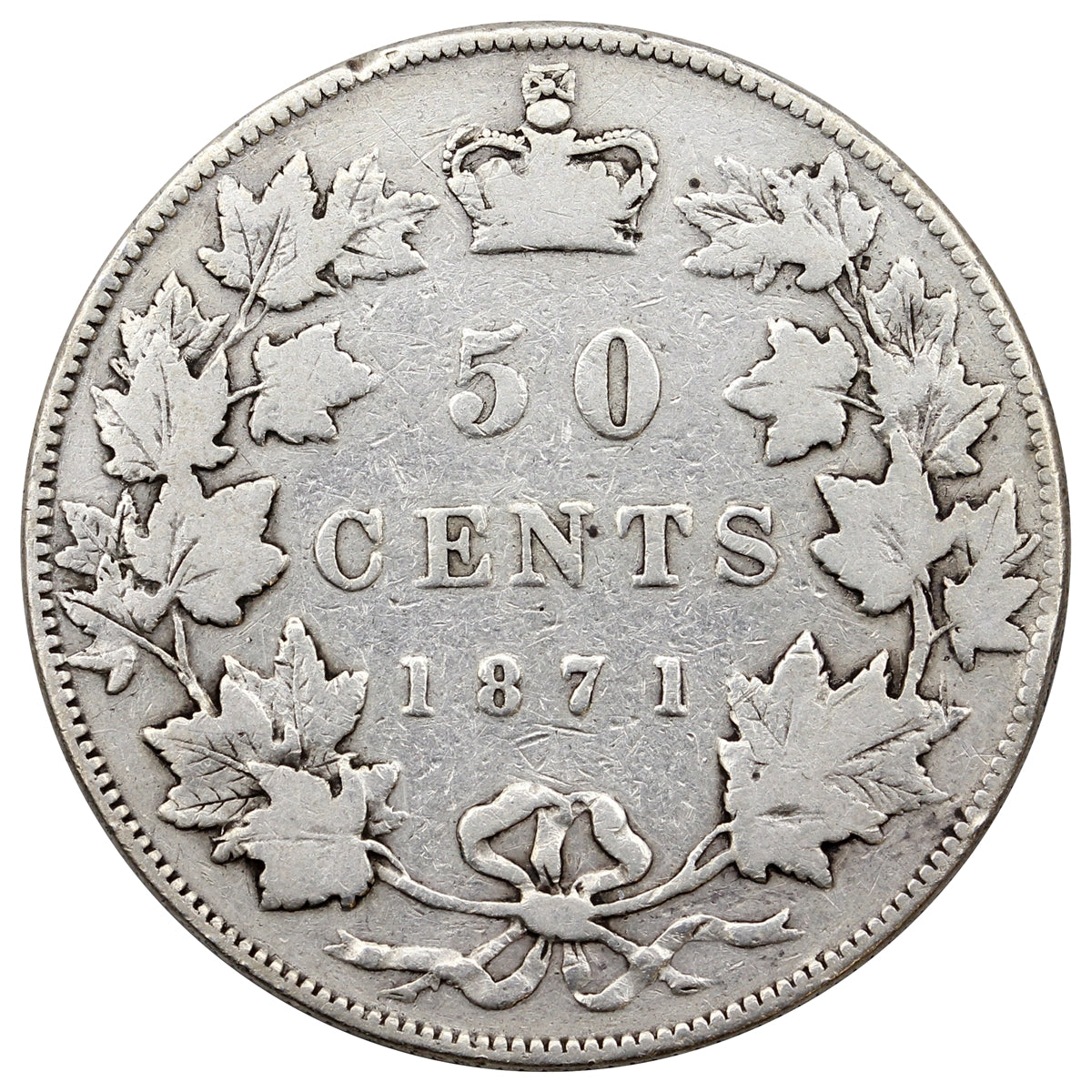 1871 Canada 50-cents VG-F (VG-10) $