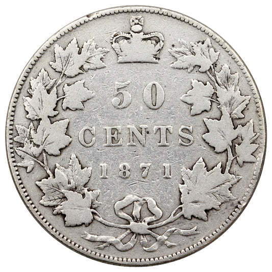 1871 Canada 50-cents VG-F (VG-10) $