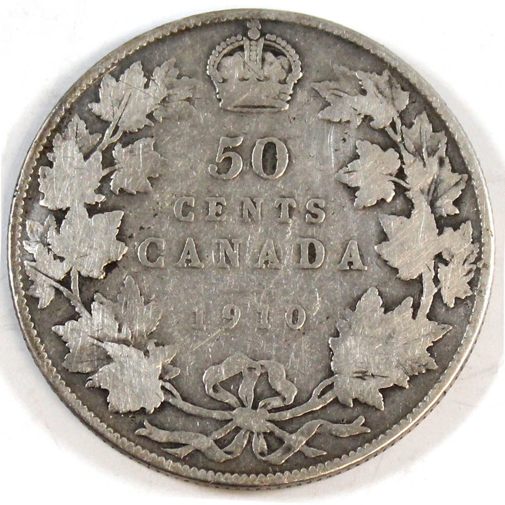 1910 Edwardian Leaves Canada 50-cents G-VG (G-6)