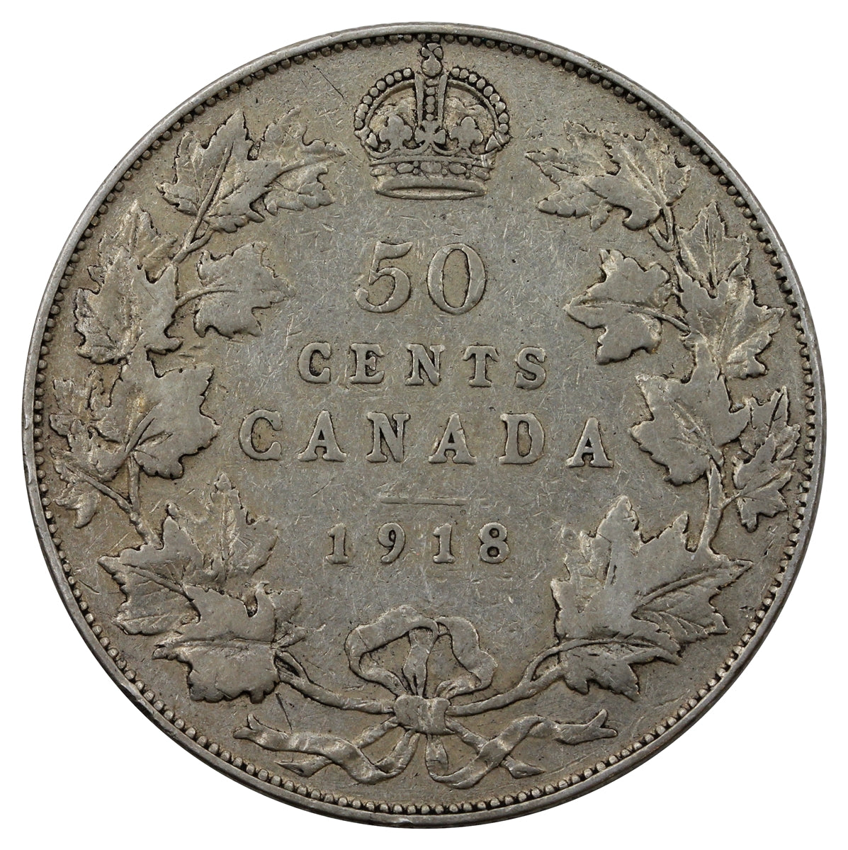 1918 Canada 50-cents VG-F (VG-10)