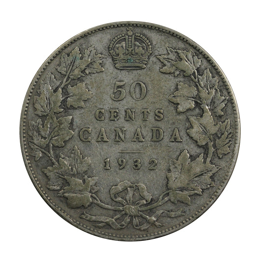 1932 Canada 50-cents VG-F (VG-10) $