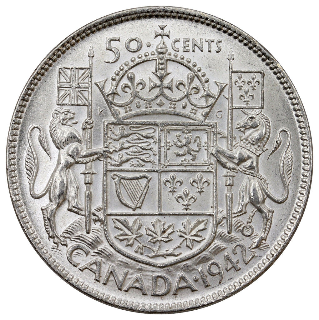 1942 Canada 50-cents Uncirculated (MS-60)