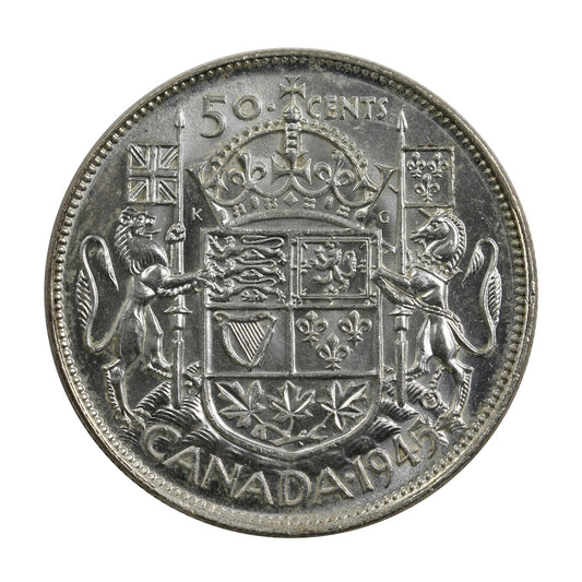 1945 Canada 50-cents UNC+ (MS-62) $