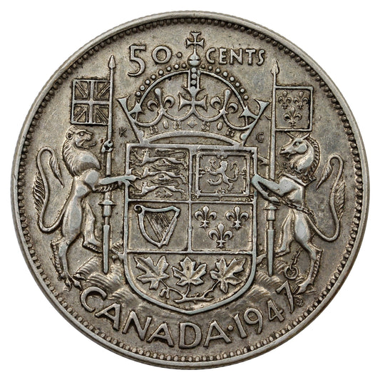 1947 Maple Leaf Canada 50-cents VF-EF (VF-30) $