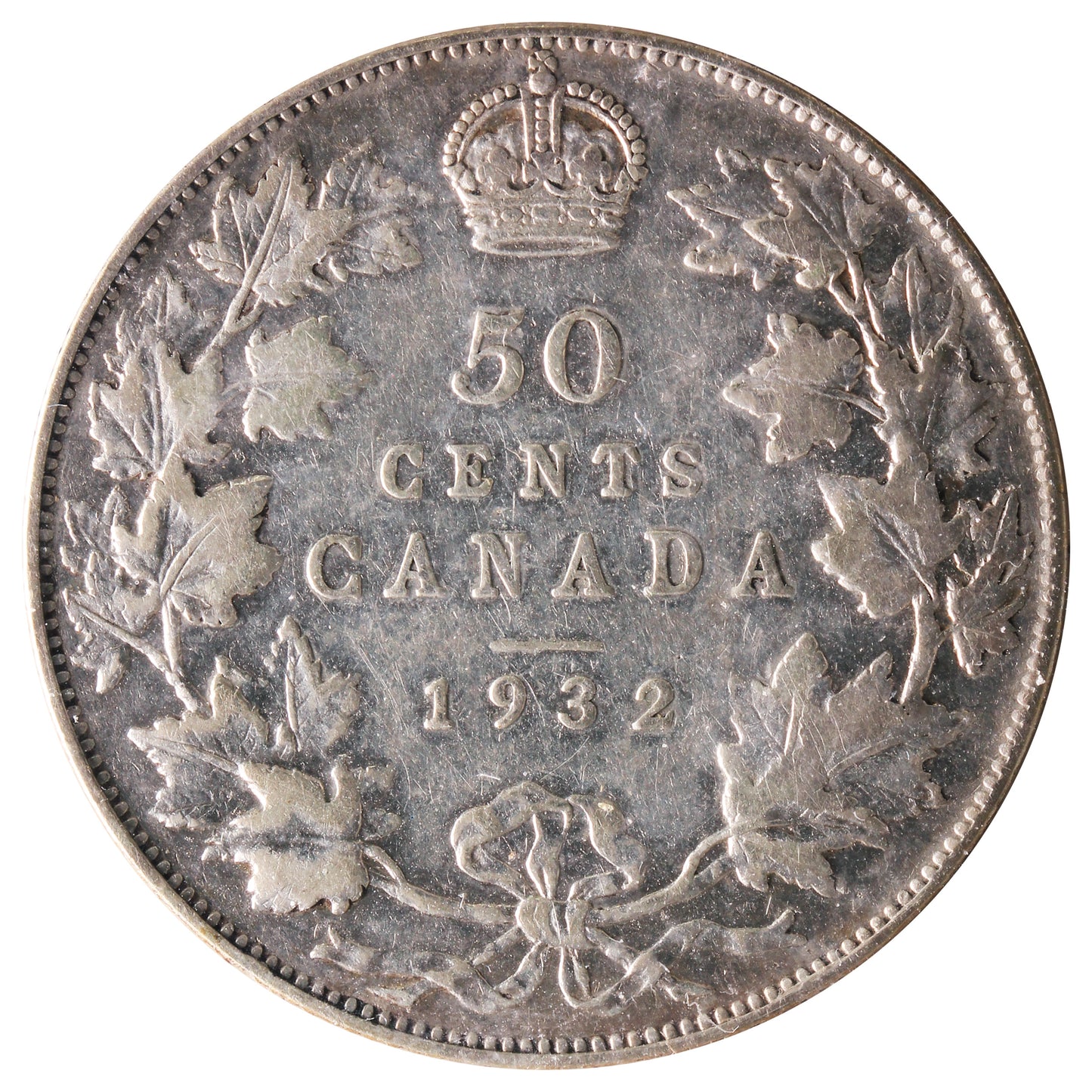 1932 Canada 50-cents ICCS Certified F-12