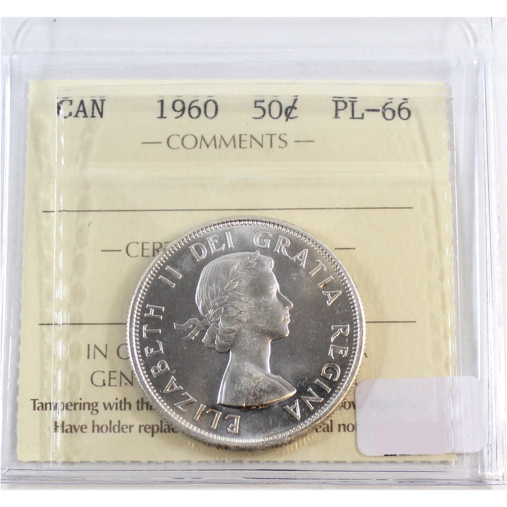 1960 Canada 50-cents ICCS Certified PL-66