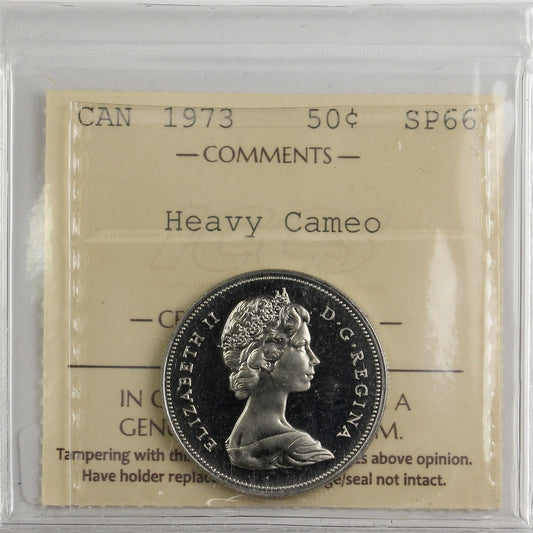 1973 Canada 50-cents ICCS Certified SP-66 Heavy Cameo