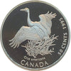 1995 Canada Whooping Crane (Grus americana) 50-cents Silver Proof_