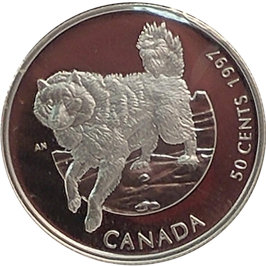 1997 Canada Eskimo Retriever 50-cents Silver Proof