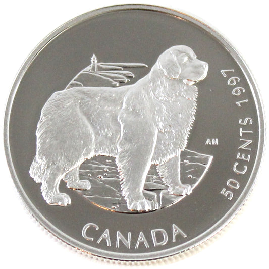 1997 Canada Newfoundland Dog 50-cents Silver Proof