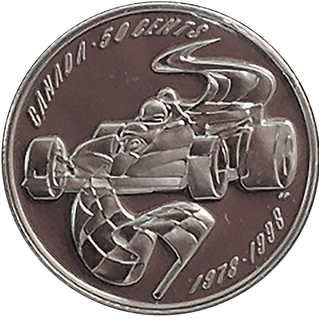 1998 Canada Auto Racing 50-cents Silver Proof_